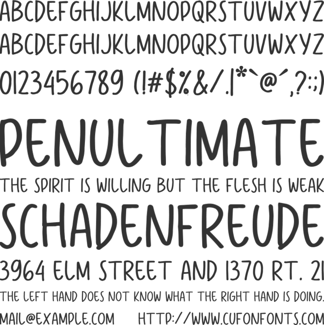 Almond Brown font preview