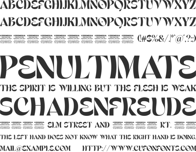 Tropic Ground Personal Use only font preview