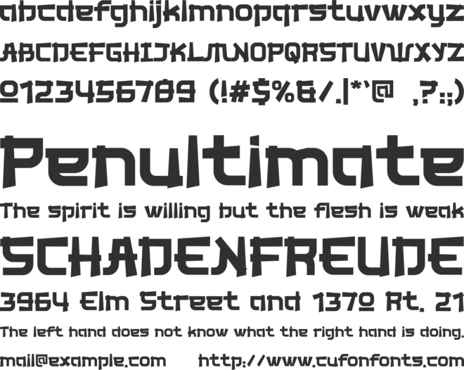 Watanabe font preview