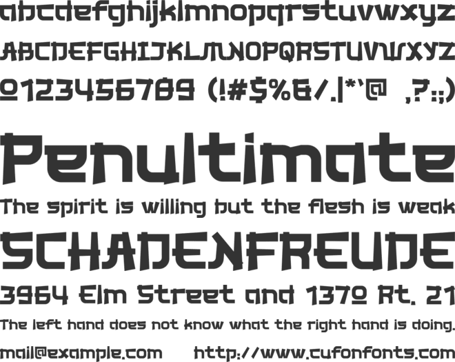 Watanabe font preview