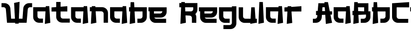 Watanabe Regular font