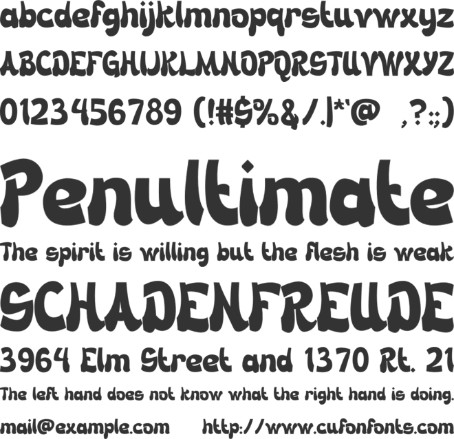 Shakira font preview