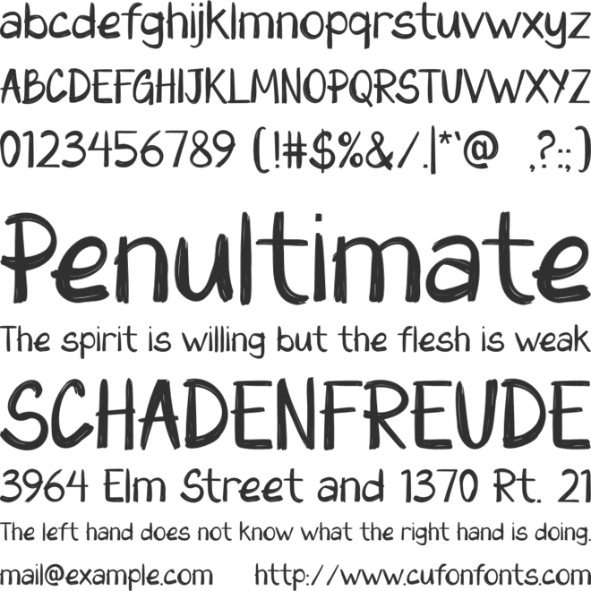 Gribble font preview