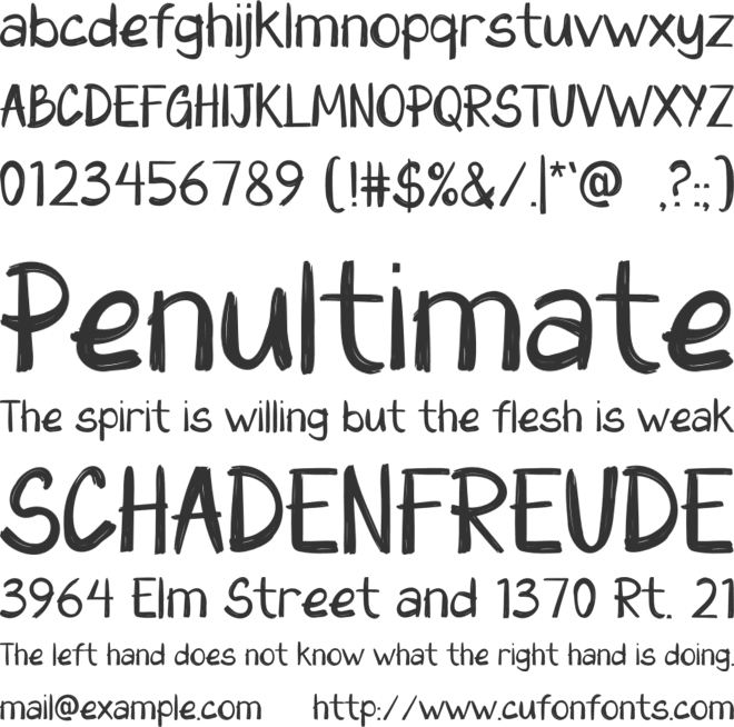 Gribble font preview