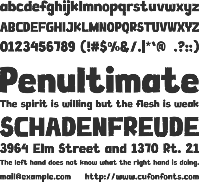 FOREJUMP font preview