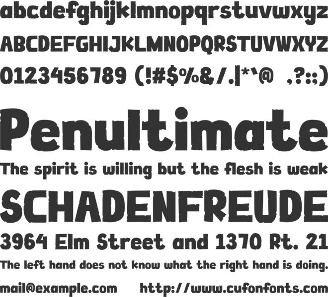 FOREJUMP font preview