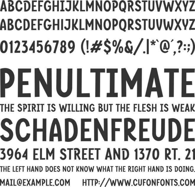 Kingder font preview