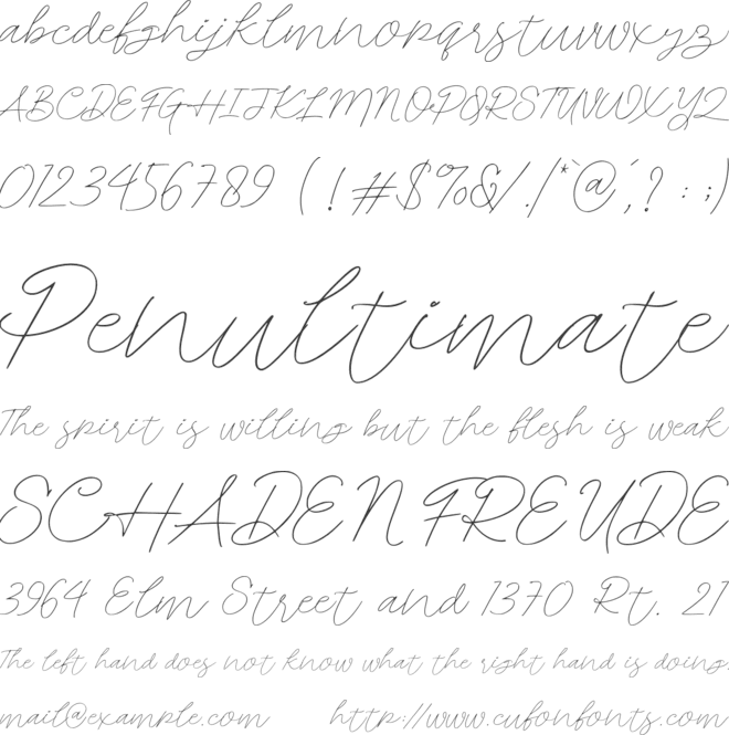 Geraldine font preview