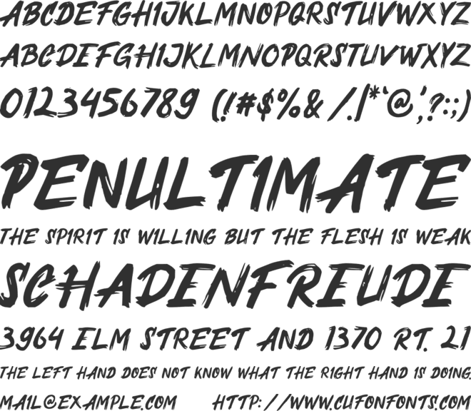 Fast Racing font preview