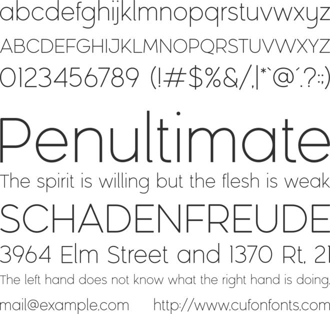 Glamour font preview