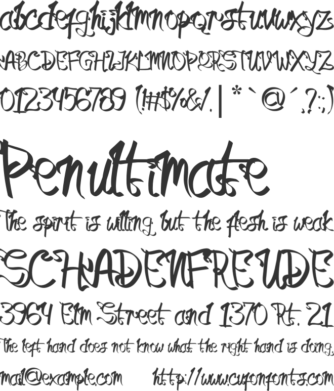 Dilla Tic font preview