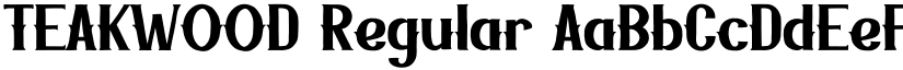 TEAKWOOD Regular font