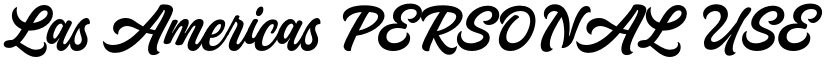 Las Americas PERSONAL USE Regular font