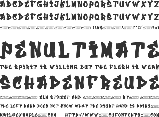 Streetfunk Graffiti PERSONAL US font preview