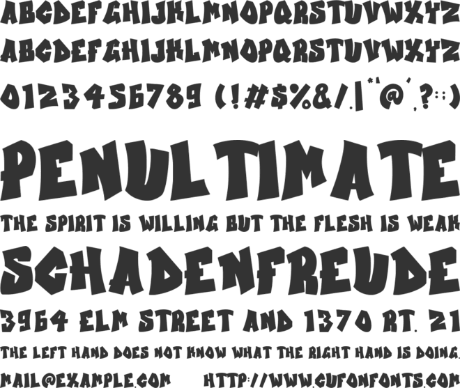 Uptown Bolt font preview