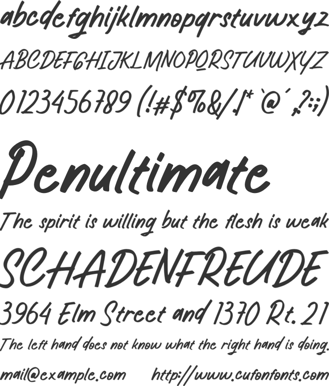 Hayamura font preview