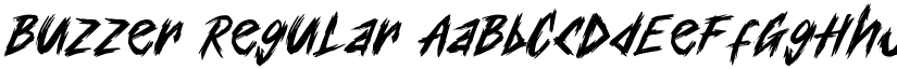 Buzzer Regular font