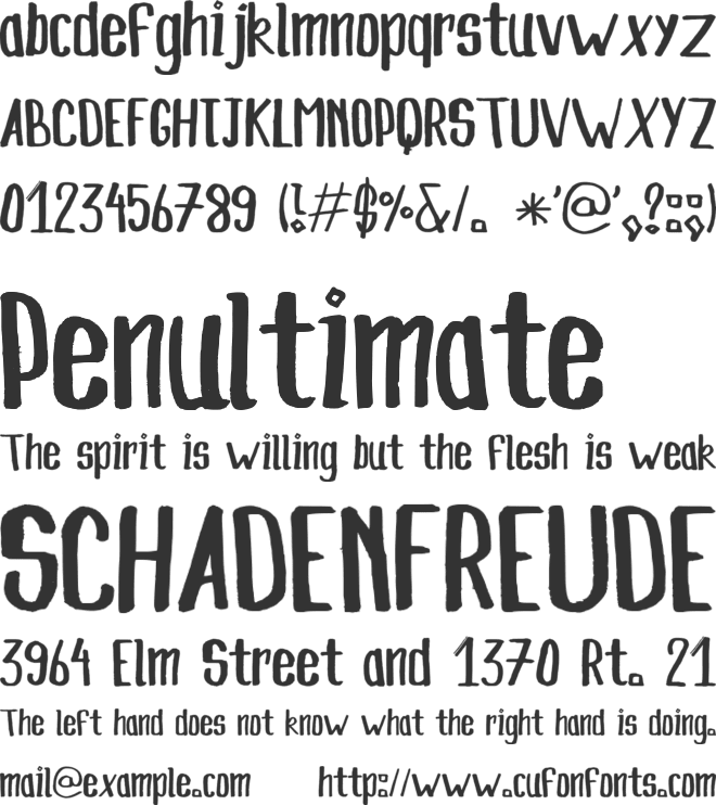 seventeen Deon font preview