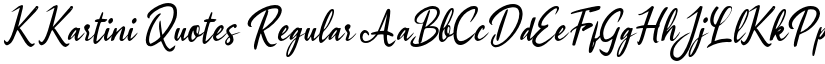 K Kartini Quotes Regular font