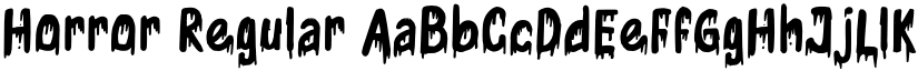 Horror Regular font