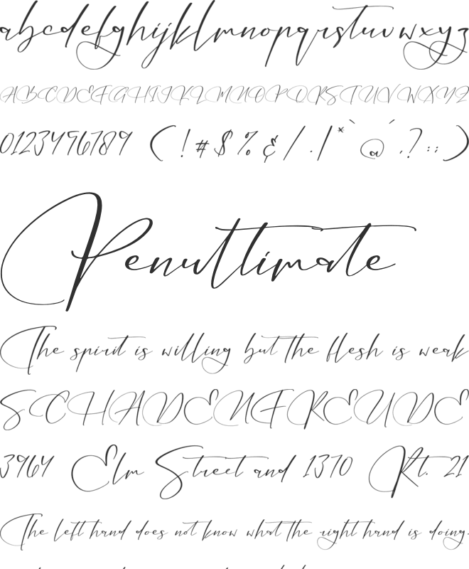 Gomethina font preview