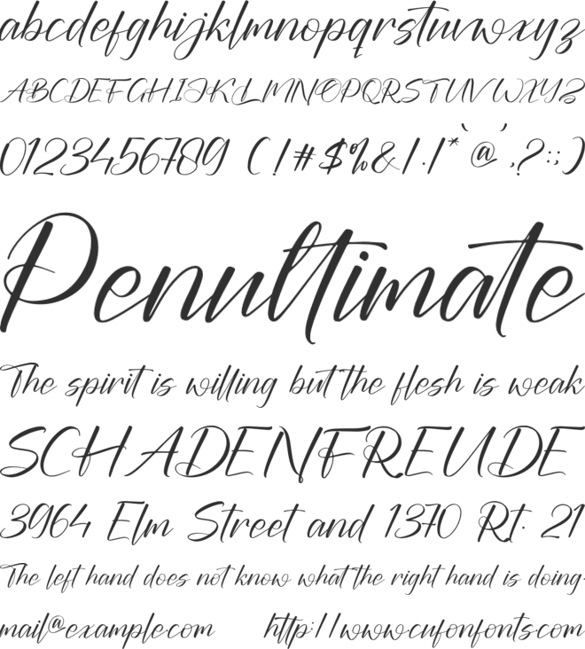 Brityna Hashim font preview