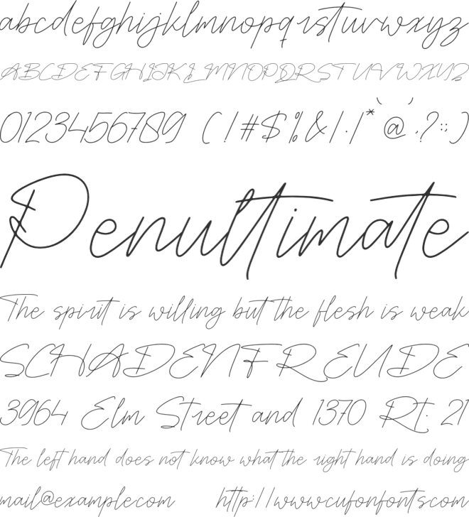 Fasthine Brooks font preview