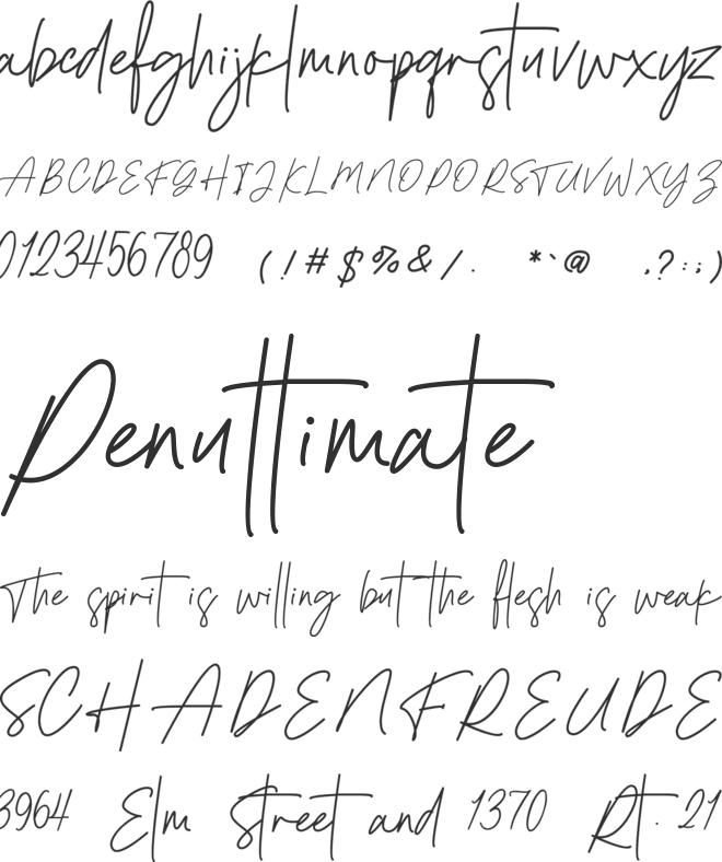 Tropical Glamour font preview