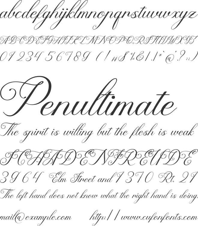 Bighried Ranbell font preview