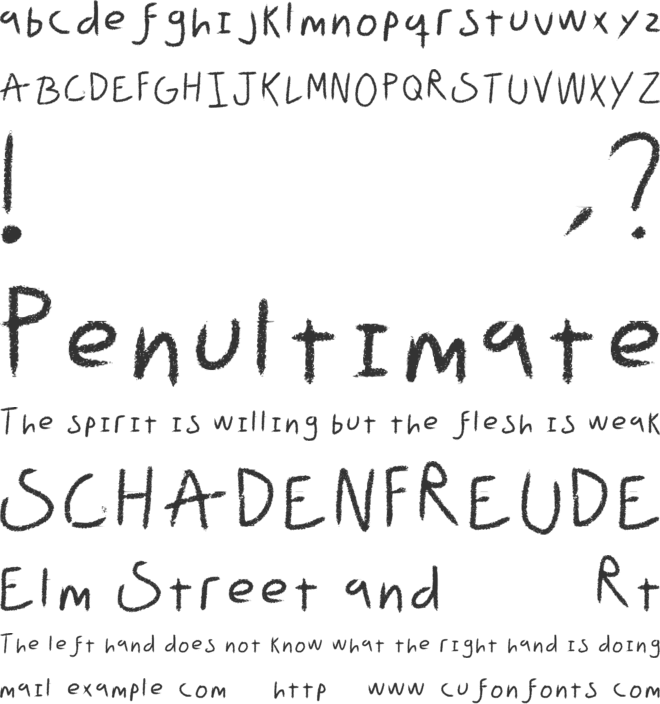 Thegreenwall font preview