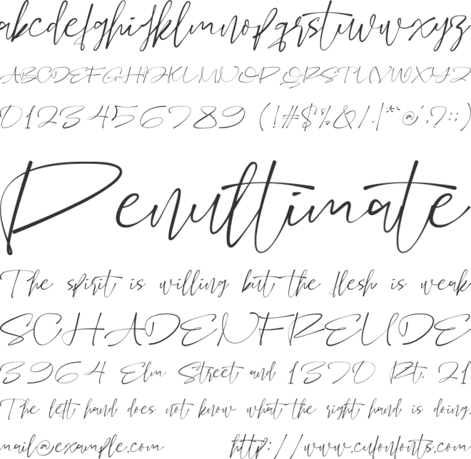 Tambarto font preview