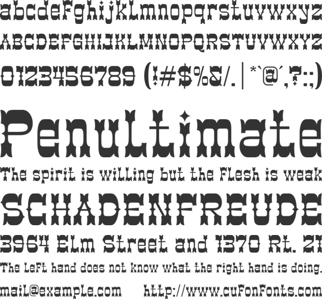 Ranger Eastwood font preview