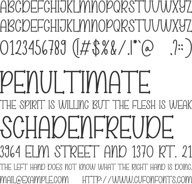 Honey Cake font preview