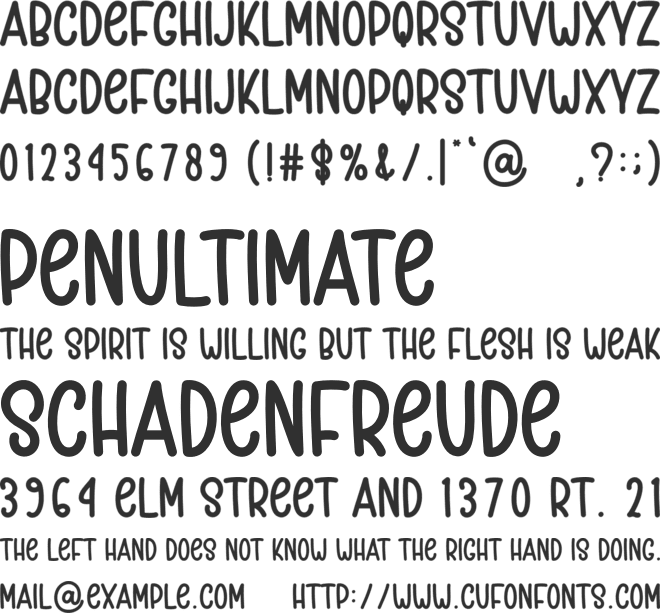 Funny Writing font preview
