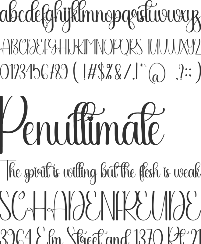 Chill font preview