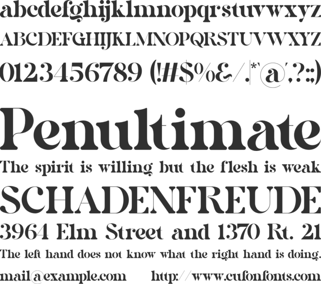 Retolia font preview