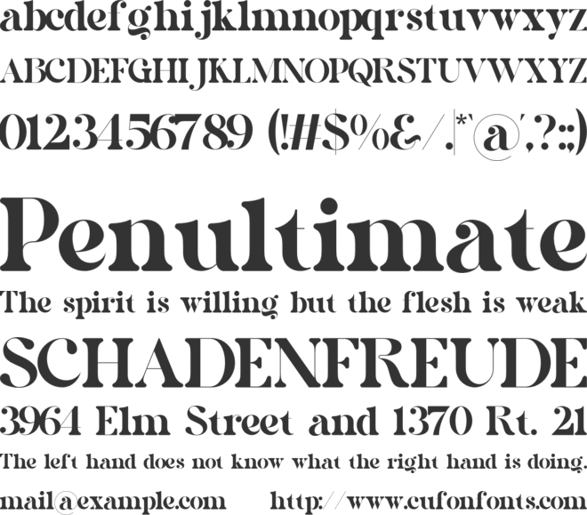 Retolia font preview