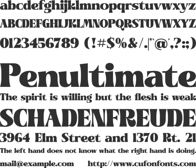 Andera Ninefold font preview