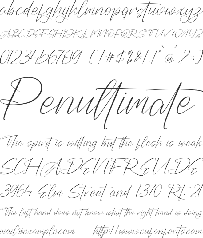 Barthwind font preview