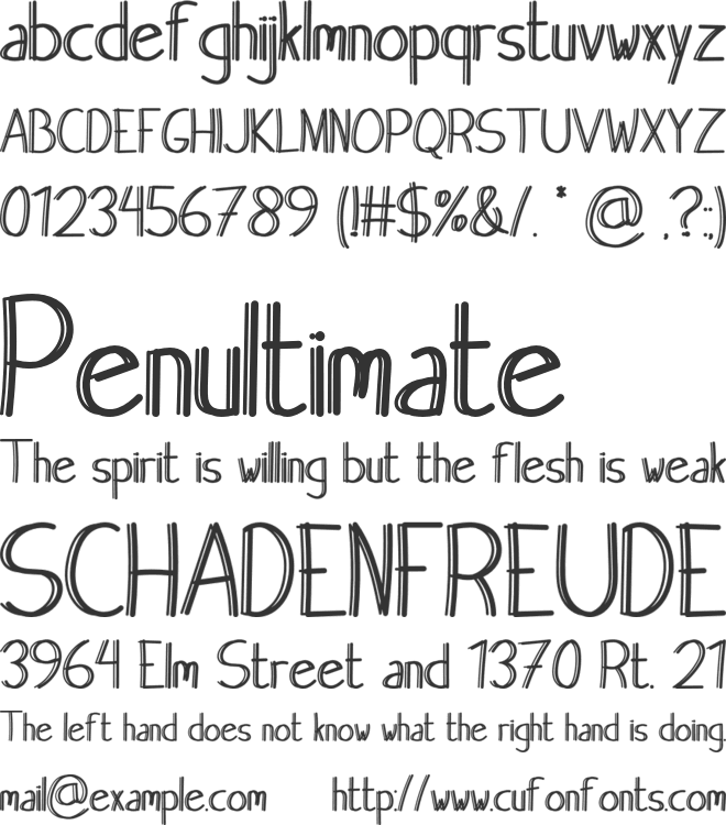 Double Stick font preview