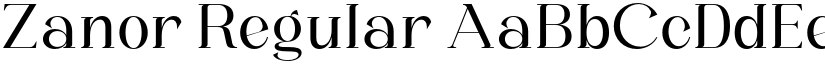 Zanor Regular font