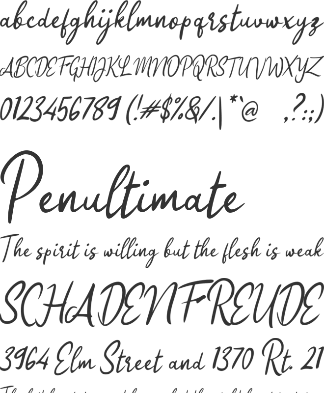 K Kertas Putih font preview