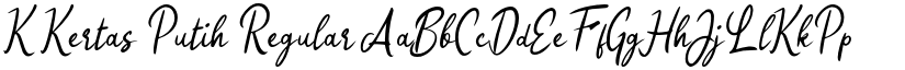 K Kertas Putih Regular font