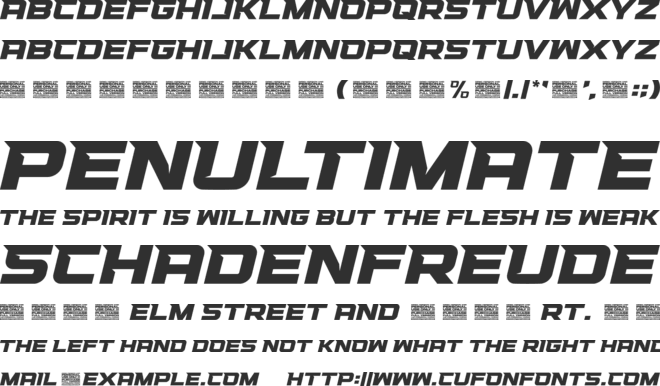 Racing Mark Race font preview