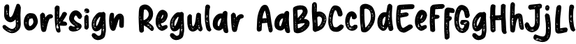 Yorksign Regular font