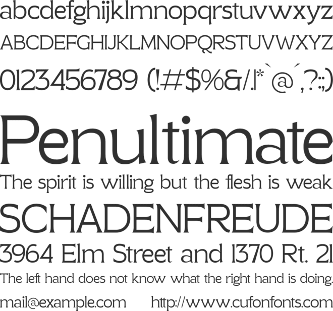 Margelin font preview