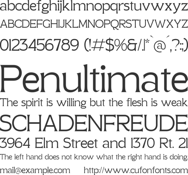 Margelin font preview