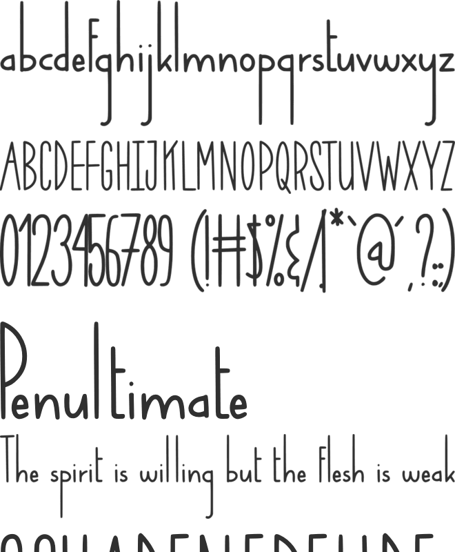 Splithigh font preview