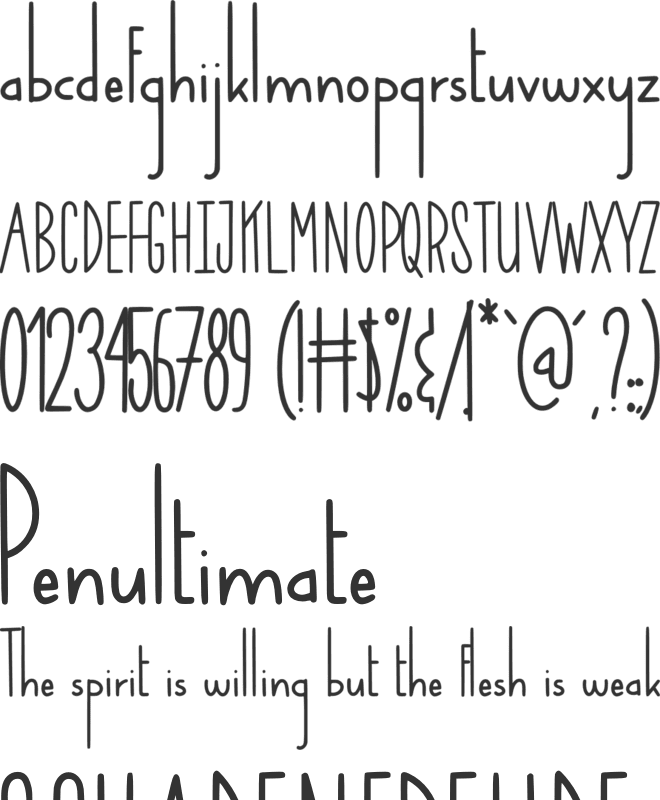 Splithigh font preview