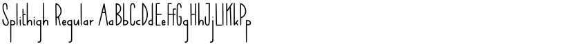 Splithigh Regular font